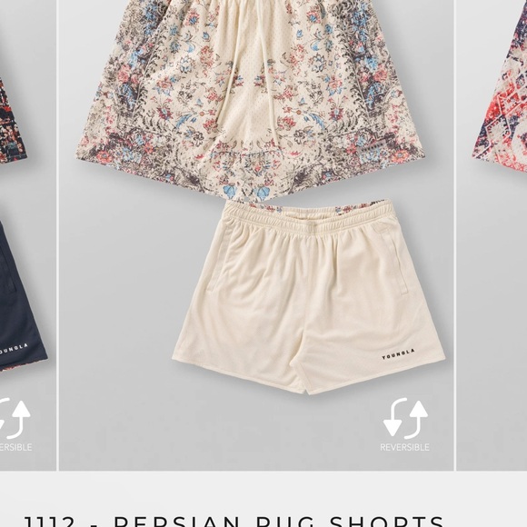 Young LA men’s shorts off white Persian Rug - Picture 1 of 6